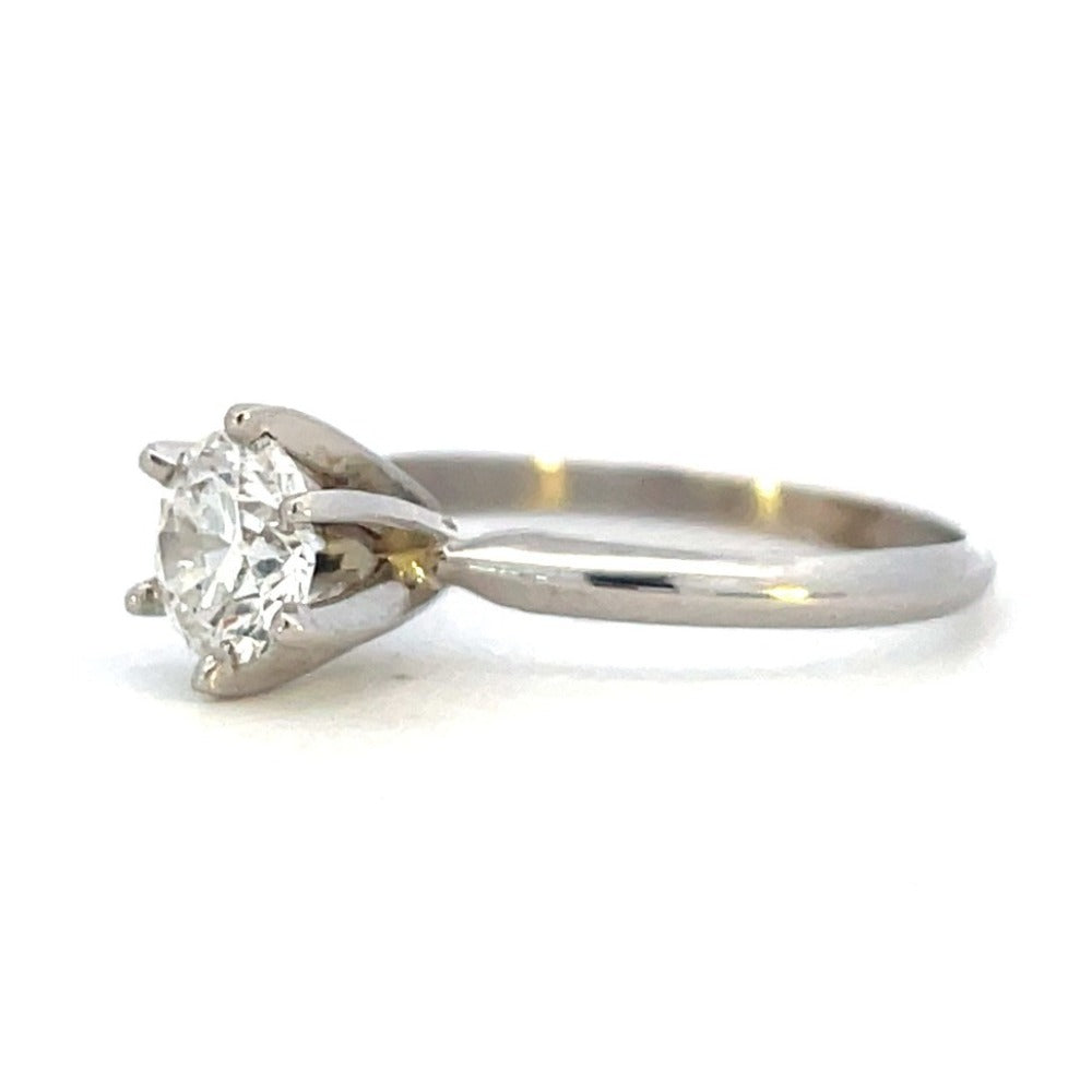 14KW Solitaire Lab Grown Diamond Engagement Ring .84 CT side 2