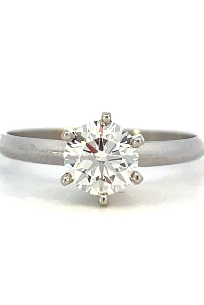 14KW Solitaire Lab Grown Diamond Engagement Ring .84 CT
