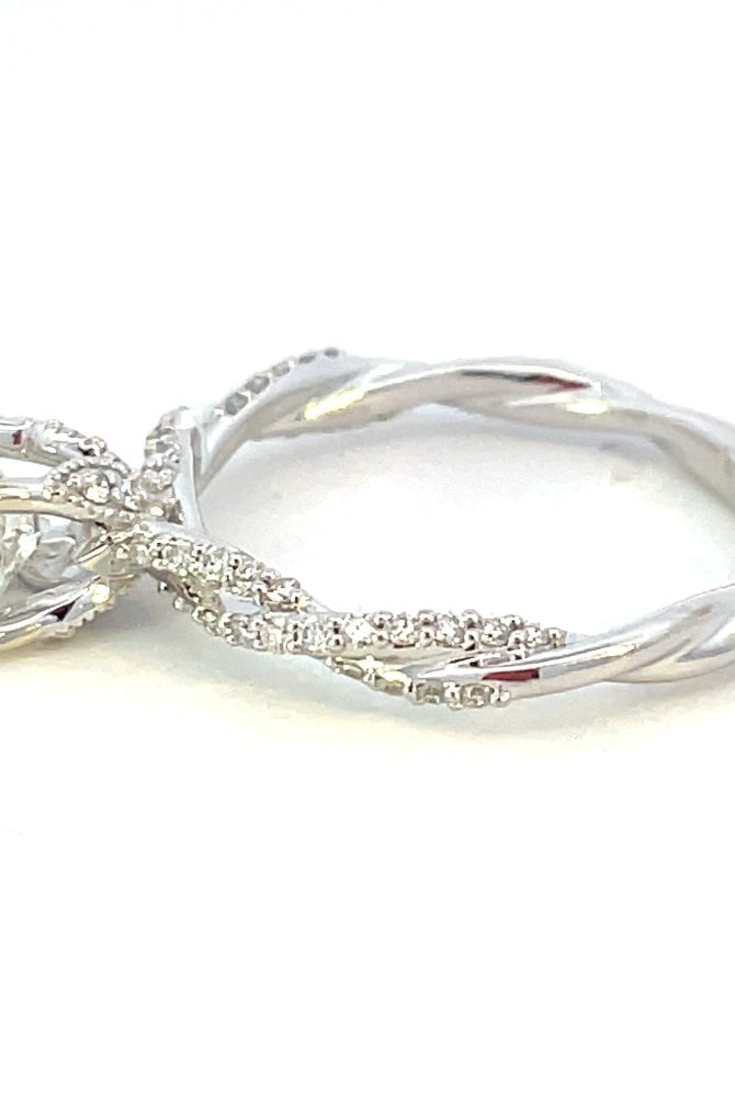 14KW Diamond Engagement Ring with Twisted Diamond Shank .95 CTW side 2