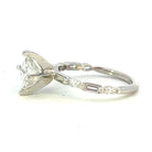 14KW Princess Cut Diamond Engagement Ring 1.56 CTW side 2