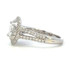 1.03 CTW Oval Lab Grown Diamond Ring with Double Halo and Split Shank side 2