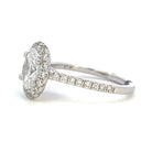 1.63 CTW Oval Cut Lab Grown Diamond Engagement Ring with Halo 14KW side 2