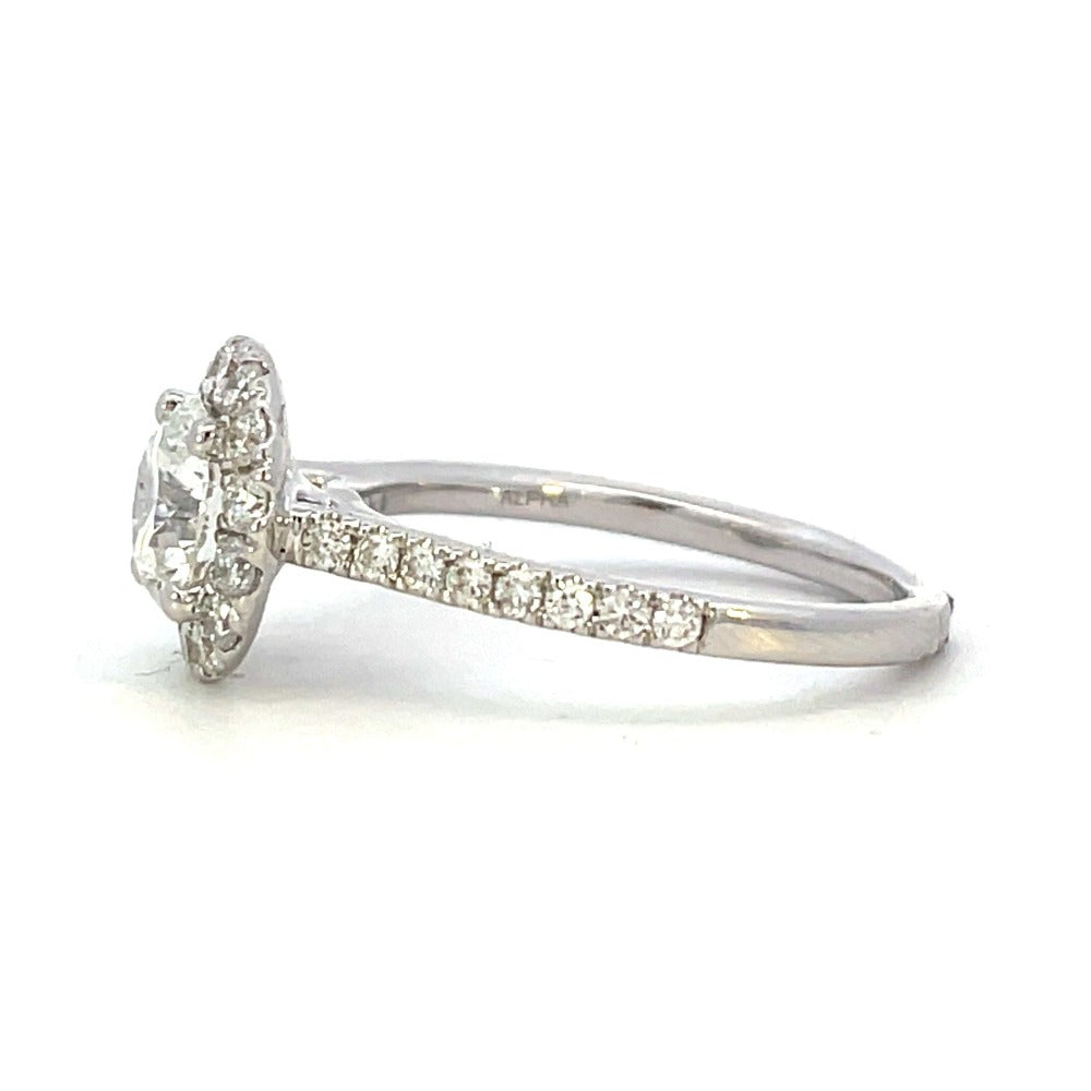 1.53 CTW Lab Grown Diamond Engagement Ring with Halo and Side Accents side 2