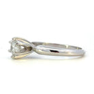 14K White Gold Diamond Solitaire Engagement Ring 1/2 CT side 2