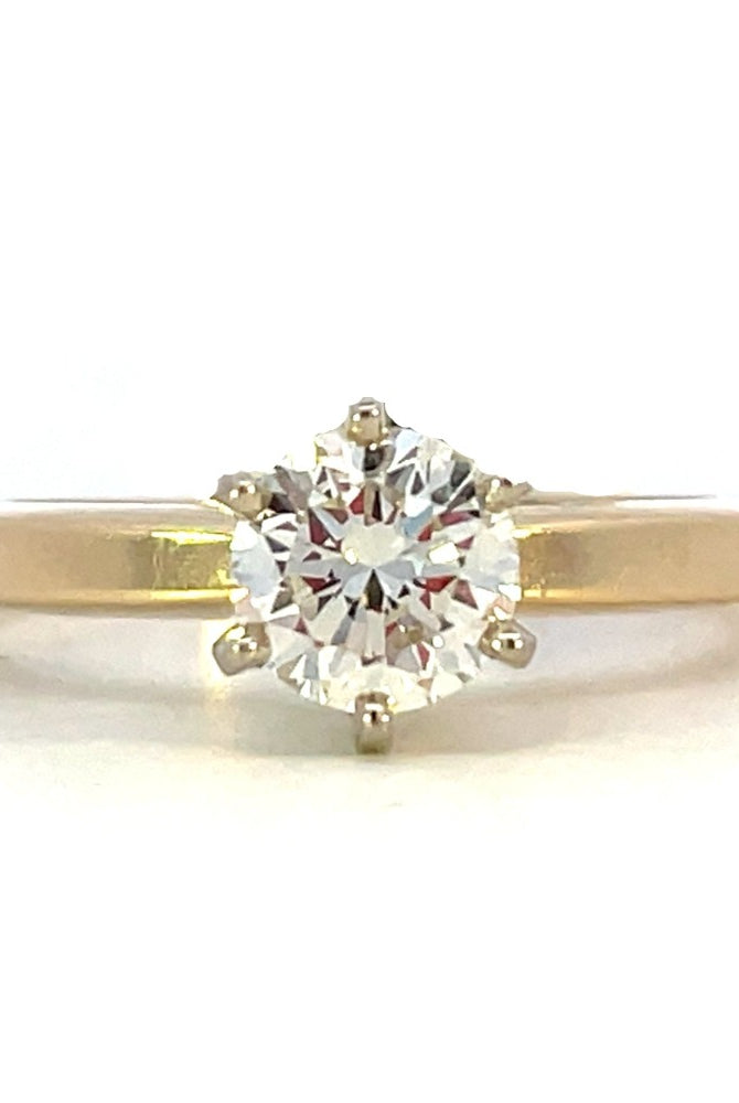 14KY Diamond Solitaire Engagement Ring 3/4 CT