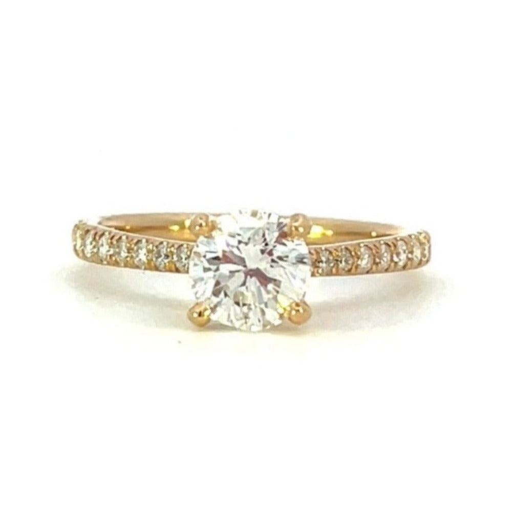 SallyK 14K Yellow Gold Diamond Engagement Ring