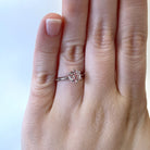 14kw 1ct round diamond solitaire engagement ring on model