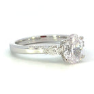 Semi-Set 14KW SallyK Diamond Engagement Ring with Pear Shaped Accents 3/8 CTW side 1