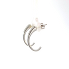 side view of 14kw diamond hoop earrings
