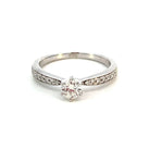 14K White Gold Diamond Engagement Ring