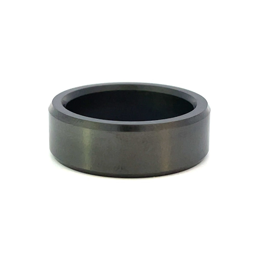 Men's 8mm Crushed Black Diamond Band