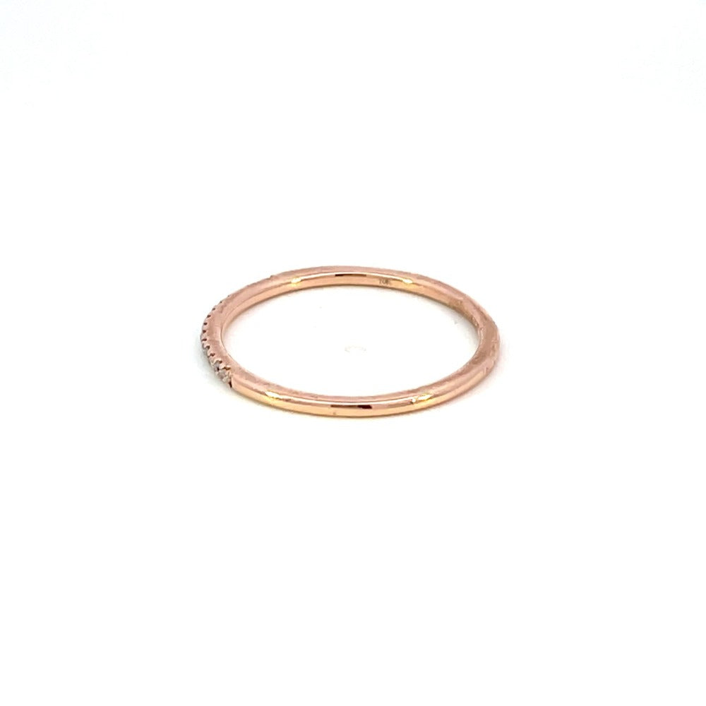 side view of 10kr prong set diamond stackable band