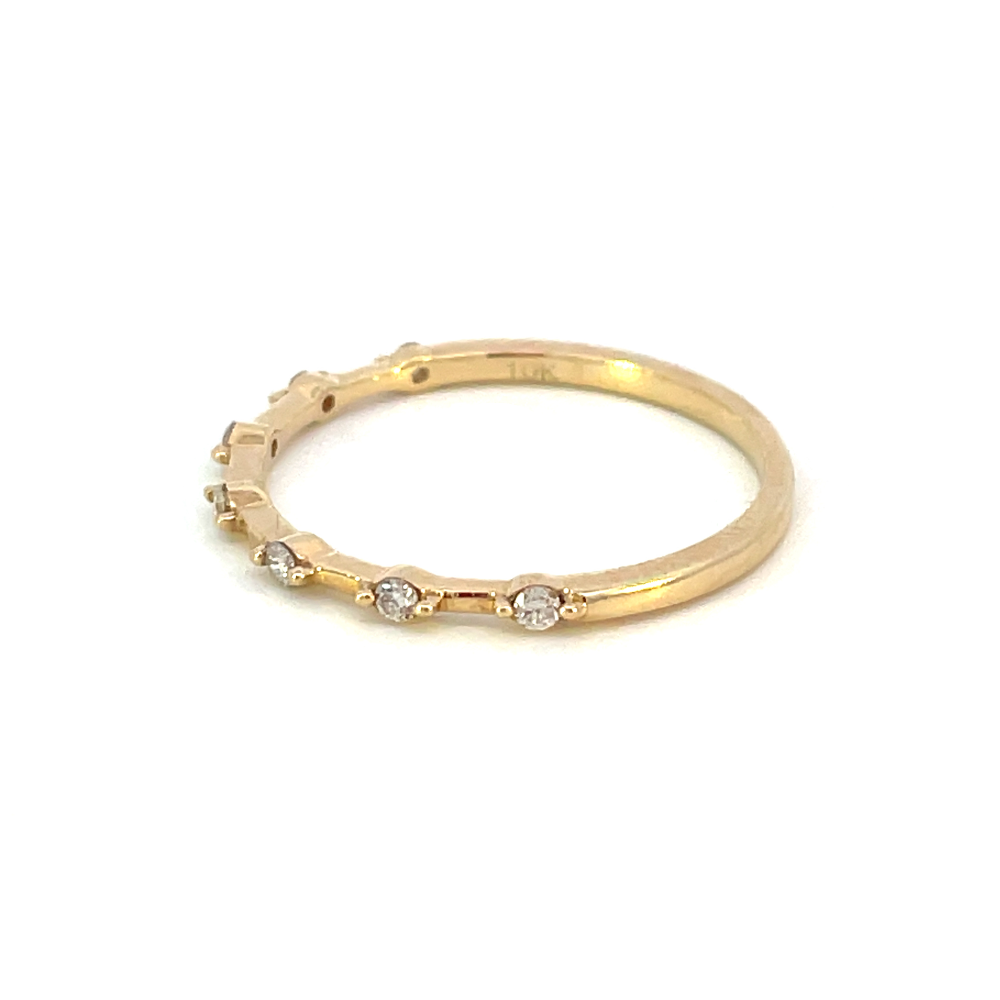 10K Yellow Gold Diamond Band 1/10 CTW side 1