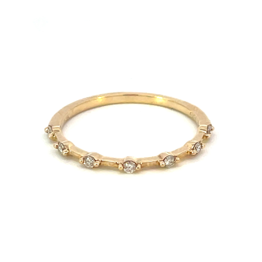 10K Yellow Gold Diamond Band 1/10CTW