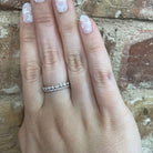 SallyK 14KW Double Row Diamond Ring_130-01279 on model