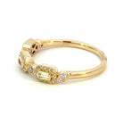 14KY 3-Station Round and Baguette Diamond Ring 1/4 CTW side 2