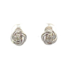 Sterling Silver Double Love Knot Earrings