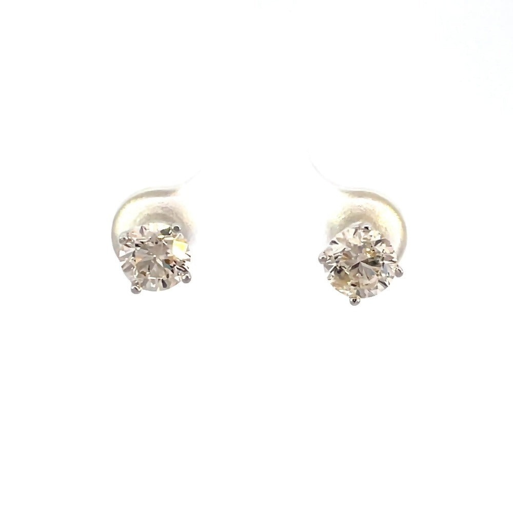 front view of Forever Fernbaugh's 1.5ctw diamond stud earrings