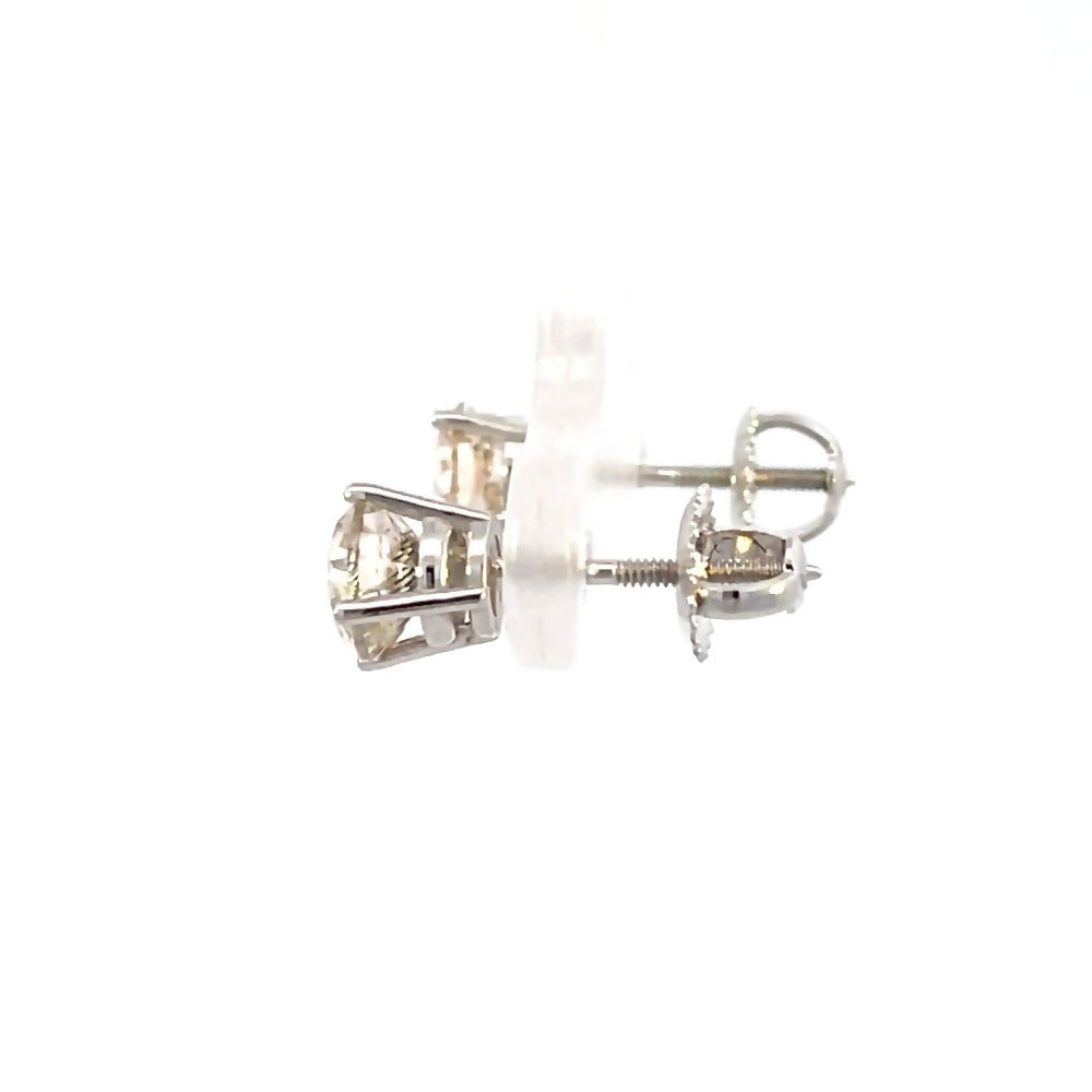 side view of 1.5ctw Forever Fernbaugh's diamond stud earrings