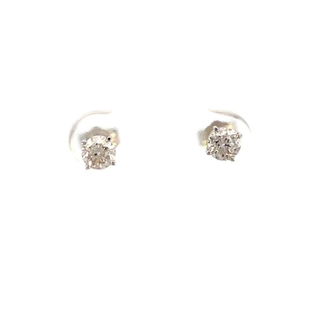 front view of 3/4ctw Fernbaugh's signature diamond stud earrings