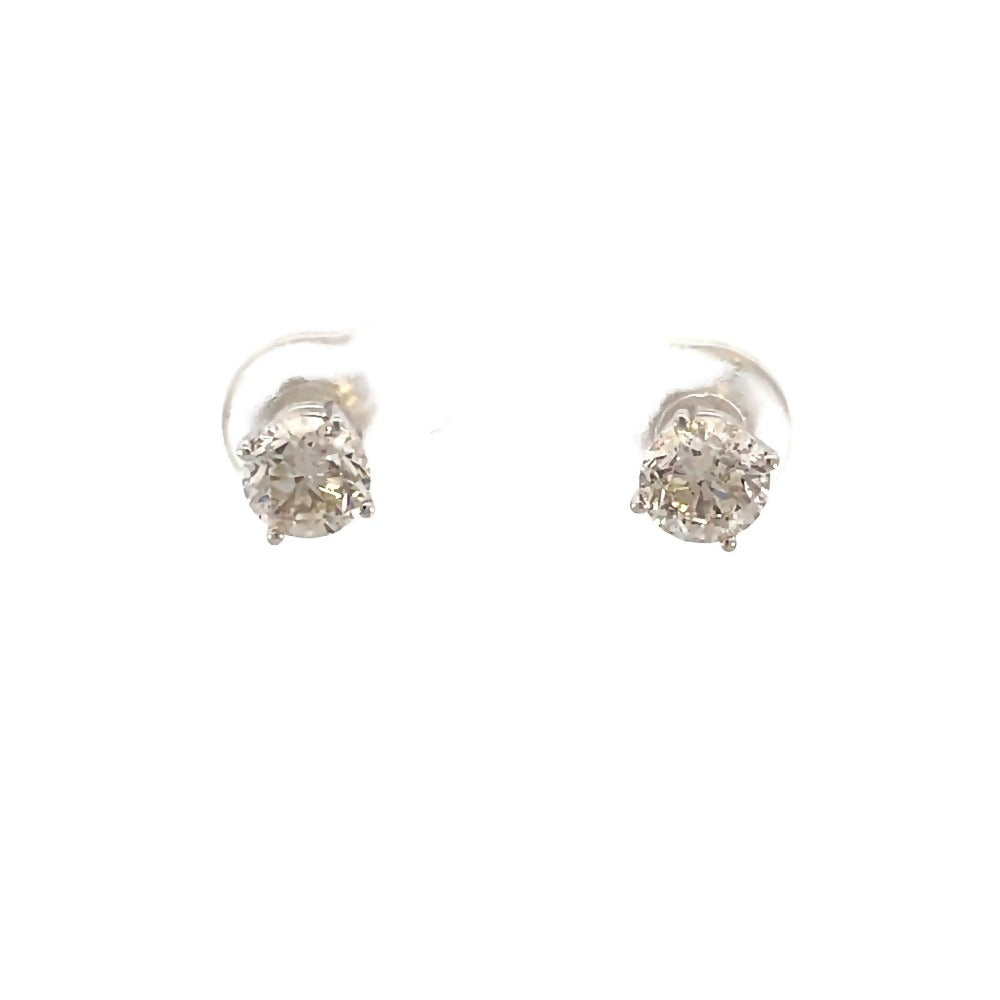 front view of 1.5ctw Fernbaugh's signature diamond stud earrings