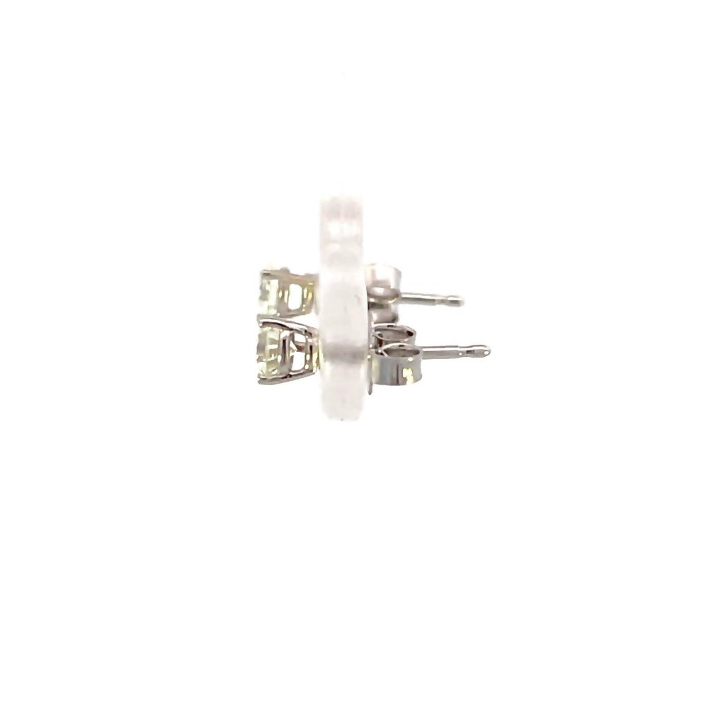 side view of 1/3ctw SallyK diamond stud earrings