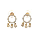 14KY Diamond Circle and Dangle Earrings .47 CTW
