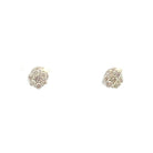 14K White Gold Diamond Cluster Earrings .23 CTW