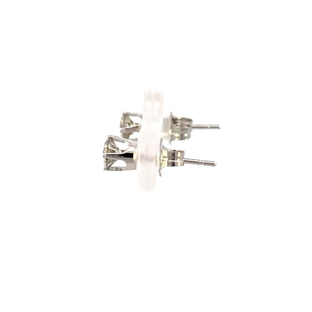 side view of 1/2ctw Forever Fernbaugh's diamond stud earrings