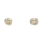 14K White Gold Diamond Stud Earrings 3/4 CTW side 1