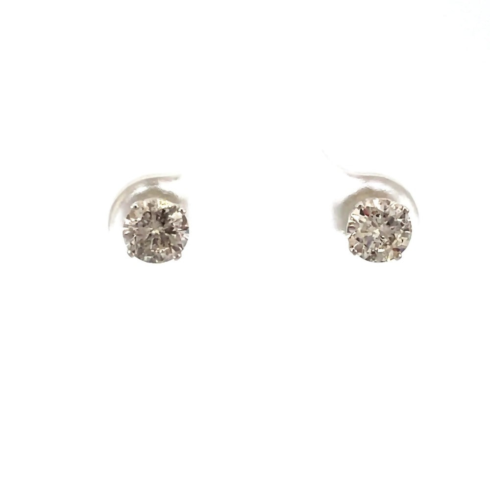 front view of 1ctw Forever Fernbaugh's diamond stud earrings