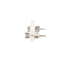 side view of 1/4ctw Fernbaugh's Signature diamond stud earrings