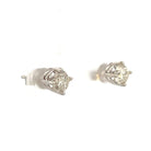 14K White Gold Diamond Studs 1/4 CTW side 1