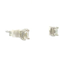 14KW Emerald Cut Diamonds Stud Earrings 1/4 CTW sides