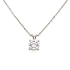 14KW Lab Grown Diamond Solitaire Pendant 1.50 CT