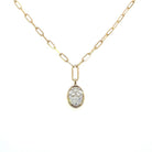 160-00977__SallyK 14KY Paperclip Chain with Oval Diamond Cluster Pendant