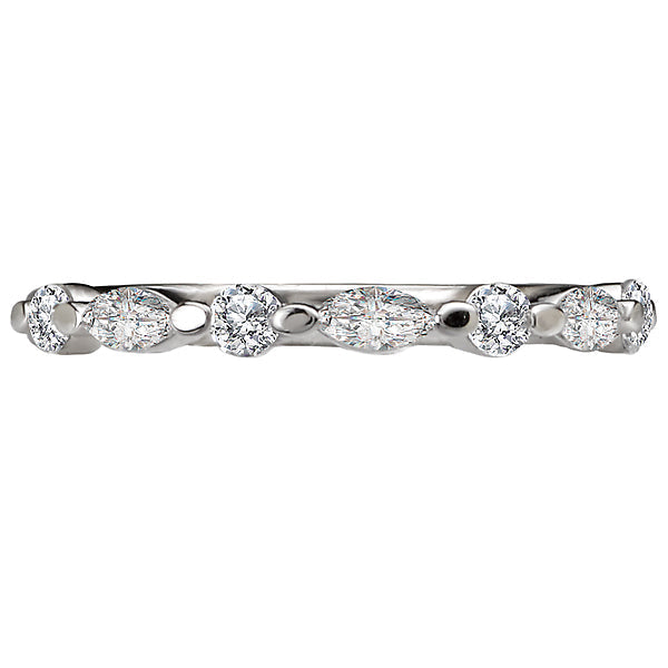 Marquise Diamond Wedding Band