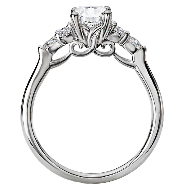 Oval Diamond Semi-Mount Engagement Ring