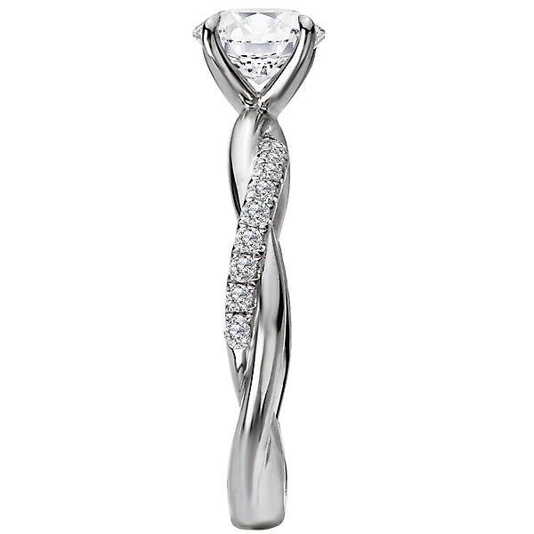 Round Semi-Mount Diamond Engagement Ring