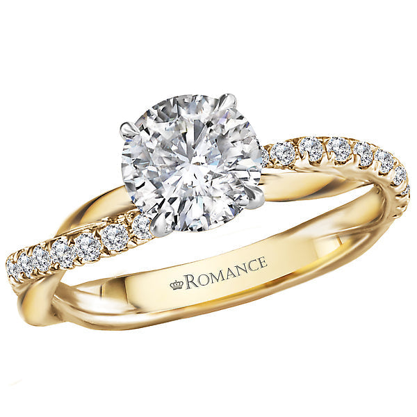 Round Semi-Mount Diamond Engagement Ring