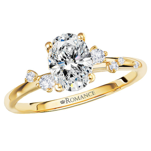 Oval Diamond Semi-Mount Engagement Ring