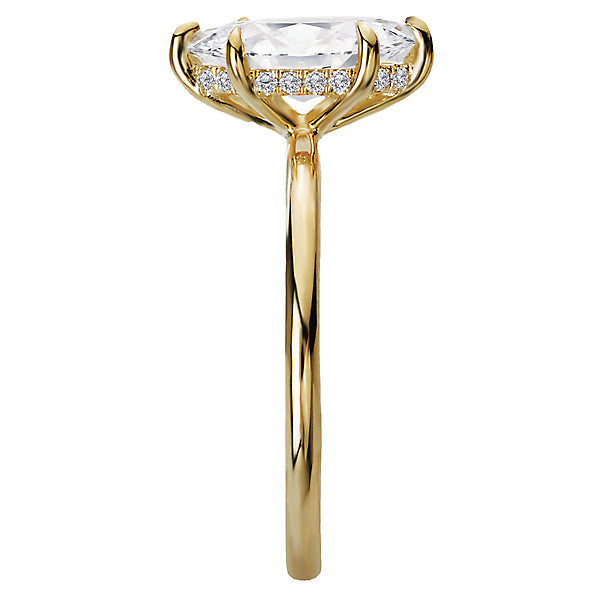 Marquise Diamond Hidden Halo Engagement Ring