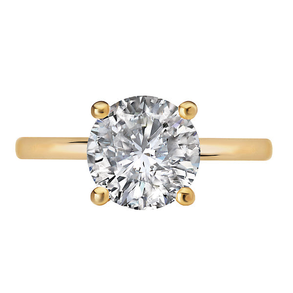 Round Diamond Hidden Halo Engagement Ring