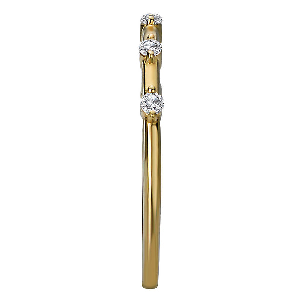 Round Diamond Wedding Band