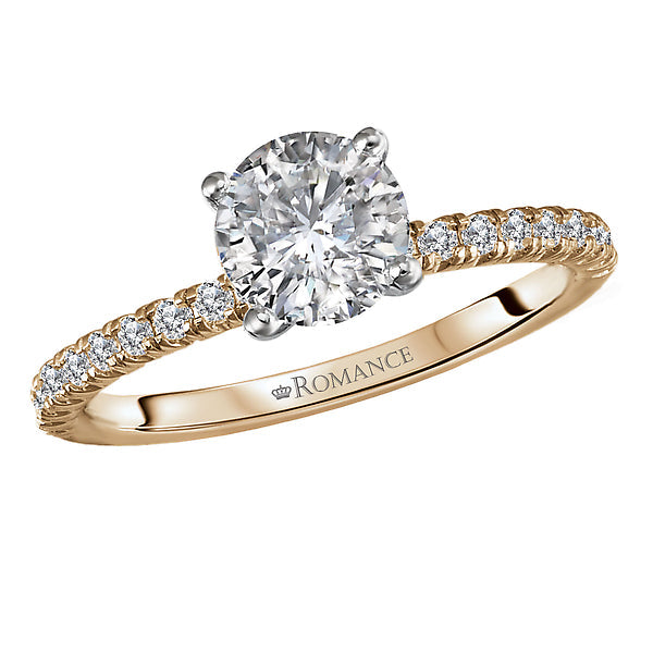 Round Semi-Mount Diamond Engagement Ring