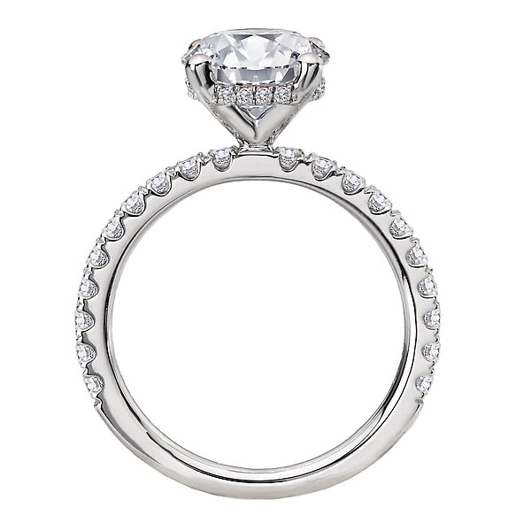 Round Diamond Semi-Mount Engagement Ring