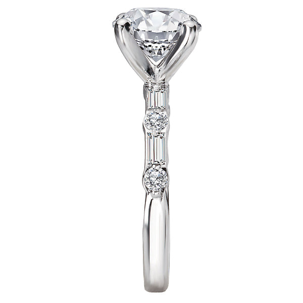 Round Diamond Semi-Mount Engagement Ring
