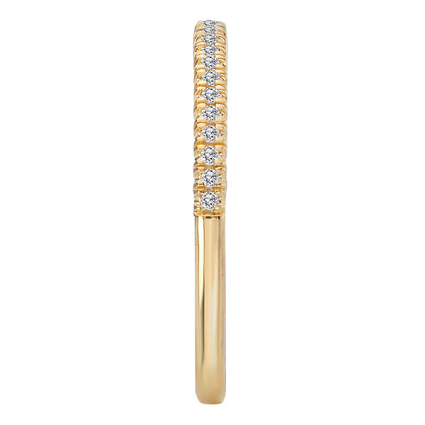 Round Straight Diamond Wedding Band