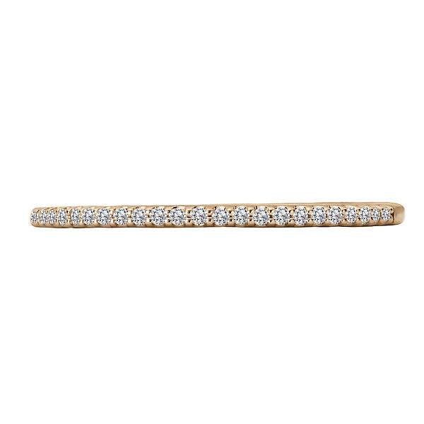 Round Diamond Straight Wedding Band