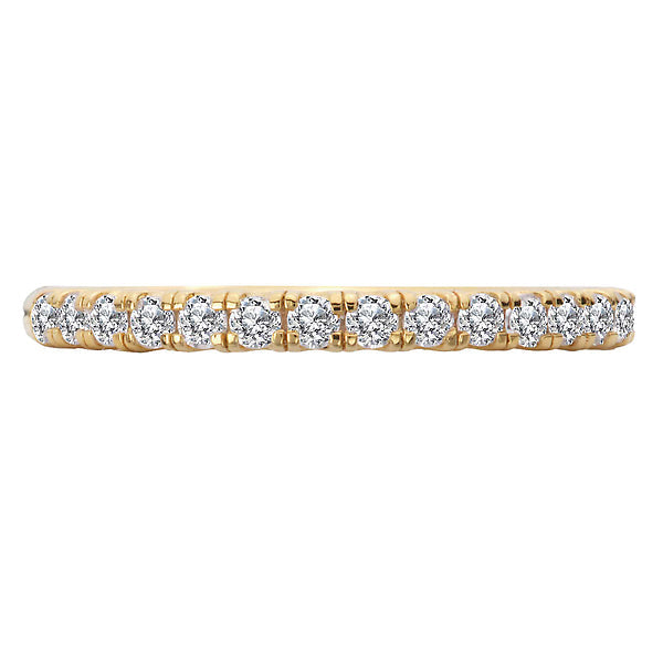 Round Straight Diamond Wedding Band